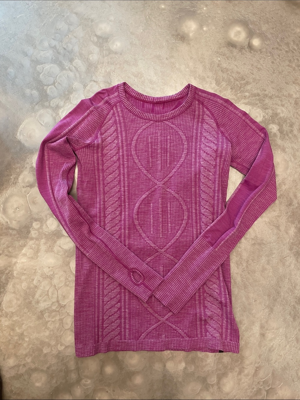 Lululemon Restless Fuchsia Knit Long Sleeve